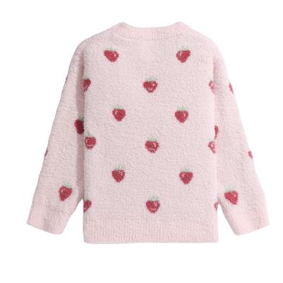 China 2021 QUICK DRY the new winter keep warm ladies sleepwear set pink strawberry set ladies sleepwear set ladies sleepwear for sale