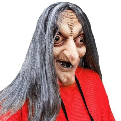 China Eco-friendly Wholesale Halloween Horror Witch Realistic Latex Mask For Party for sale