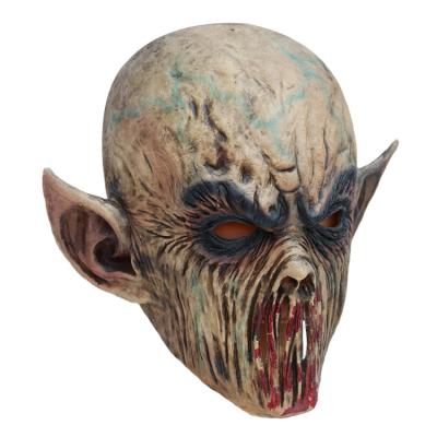 China Cosplay Eco-friendly Realistic Horror Halloween Adults Zombie Latex Mask Bloodstained Party Costume for sale