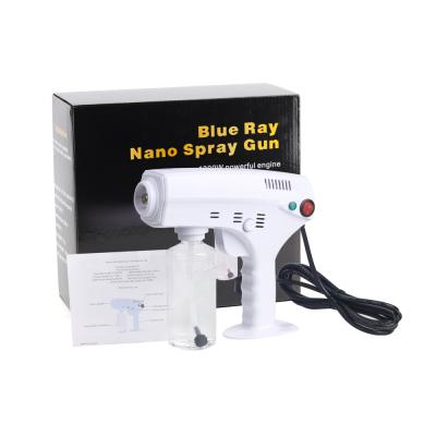 China Skin Revitalizer Ray Sterilizer Nano Steam Gun Handheld Blue Electric Nano Hair Spray Gun For Hair Treatment for sale