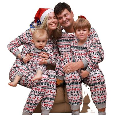 China High Quality 2022 Elk Print Deer Print Breathable Amazon Family Success Long Sleeve Christmas Pajamas Set Matching For Family Child for sale