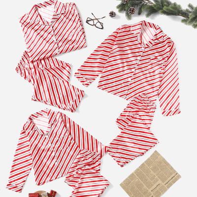 China 2022 Breathable Wholesale 2pcs Silk Satin Set Christmas Christmas Pajamas Pajamas Family Matching Pajamas for sale