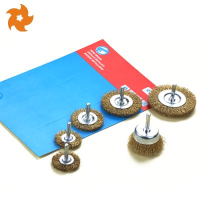 China Cleaner 5 durable brass wire disc brushes 1 mini wire end scuff brush kit for sale