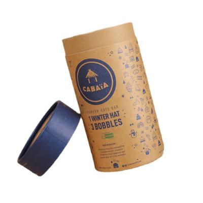 China Factory Directly Sale Biodegradable Cardboard Tube Kraft Paper Cylinder Paper Tube Packaging With Lid for sale