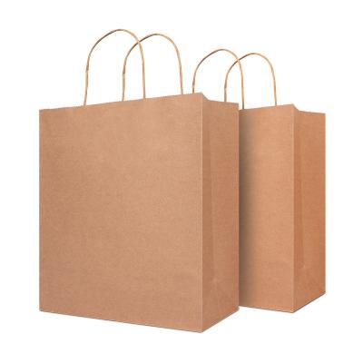 China Shengting High Performance Recyclable Kraft Paper With Handles Logo Luxury Shopping Print Custom Brown Paper Bag for sale