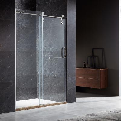 China Pattern Frame Tempered Glass Shower Enclosure Stainless Steel Shower Door for sale