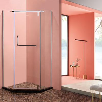 Cina New Design cheap price cabin tempered glass Diamond Shape Shower Cubicle pivot Shower Enclosure in vendita