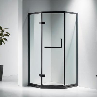 China Bathroom Shower Cabin Glass Shower Enclosure Standing Black Shower Enclosures for sale