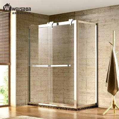 China Luxury Aluminum Framed Rectangle Shower Room  Tempered Glass Bathroom Shower Door à venda