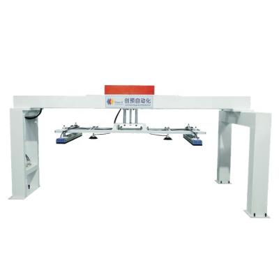 China best selling 1200*2400mm gantry type (customized made) steering panel turnover machine with conveyor and vacuum loader for sale