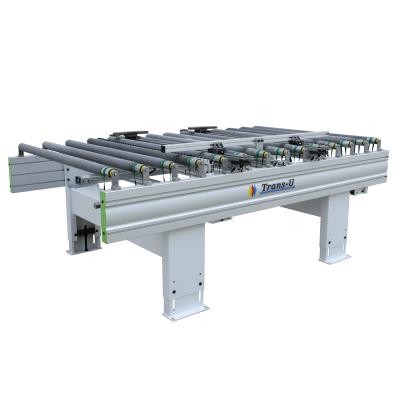 China Heat Resistant Other Woodworking Machinery Centering Cylinder Pusher Roller Table Conveyor for sale