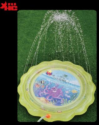 China Sports Toys Eco-Friendly PVC Baby Fountain Play Mat Baby Spray Water Inflatable Cushion for sale