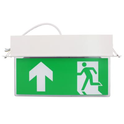 China Wall Mounted Ceiling Symbol Emergency Light 3W Safety Signs Symbols Emergency Exit Light Ceiling Mounted for sale