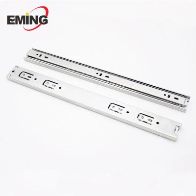 China Industrial Stainless Steel Drawer Slide With Silent Hydraulic Damping Full Extension Ball Bearing 3 Fold Drawer Slide For Furniture for sale