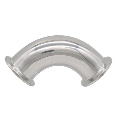 China SS304 Contemporary Sanitary Grade 90 Degree Trilamp 25.4 Elbow for sale