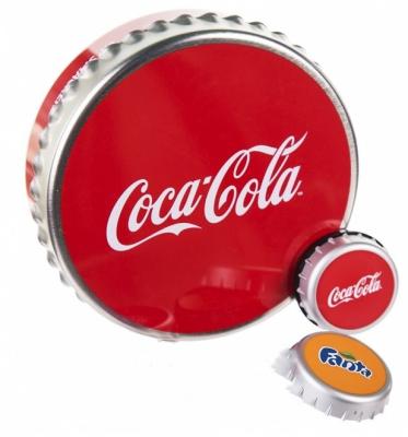 China Gift & Craft Custom design cola bottle cap style round tin with crown cap lid for lip gross tubes packaging cosmetic tubes fancy tin pack for sale