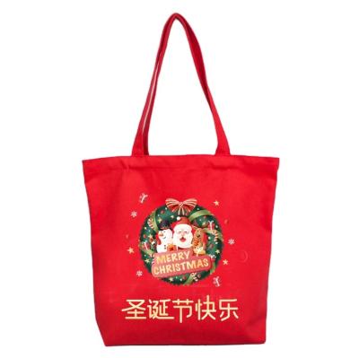 China Wholesale 2021 Trend News Spooky Fashion Cotton Canvas Tote Bag Portable Shoulder Bag Women Handbags Christmas Gift Bags Custom Logo for sale