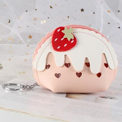 China Wholesale personalized kawaii coin purse kawaii clutch handbags cute kids girl ice cream strawberry spooky pu leather mini small purses for sale