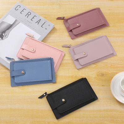 China Cheap Anti-theft Classic Anti-theft Cheap Fashionable Leather Casual Ladies Bag PU Leather Clutch Money Bag Multi Position Credit Card Holder Wallet for sale