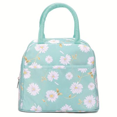 China New Portable Daisy Portable Insulated Oxford Cloth Picnic Aluminum Foil Meal Prep Bag High Quality Insulated Carrier Bag for sale