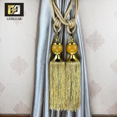 China Convenient to use ... Crystal Tassel Classic Tie Back Crochet Curtain Hanging Decorative Curtain Tieback Durable Tassel Ball for sale