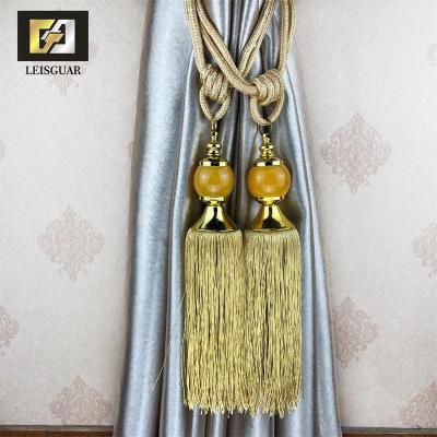 China Hot Sale Crystal Tassel Curtain Design Back Curtain Tieback Hanging Ball Rustic Classic Decorative Tassels Tie Back Curtain for sale