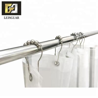 China Convenient To Use ... Durable Industrial Pole Ring Roller Metal Hospital Nickel Ball Shower Curtain Hook for sale