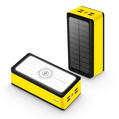 China Alibaba Best-Selling Solar Panel Charging Solar Power Bank Mobile Phone Charger 60000mah Mini Waterproof Power Bank for sale