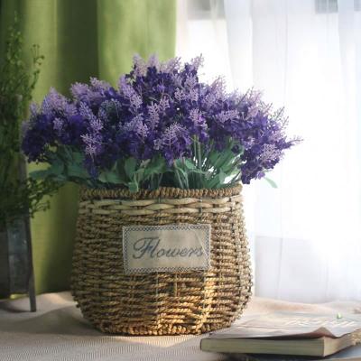 China Modern hot sale indoor decorative grass flower baskets, grass pots for sale