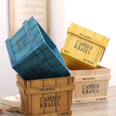 China Vintage Modern Wholesale Wooden Planter Succulent Plants Pots for sale