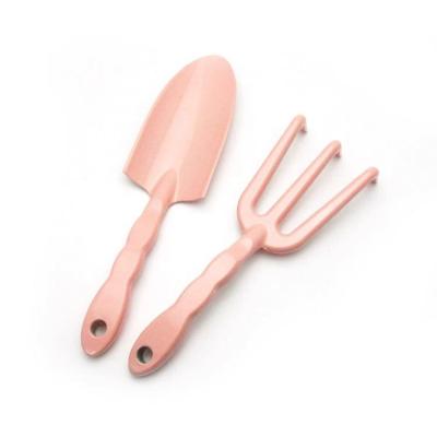 China 2 Pieces Children's Mini Gardening Tools 100% Home Hot Sale Mini Metal Aluminum Lace Handmade Garden Tools for sale