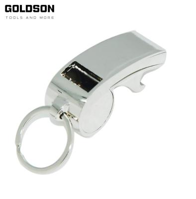 China Viable Shape High Quality Steel Bottle Opener Whistle for sale