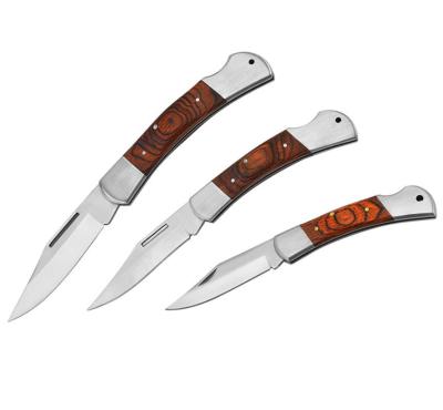 China Slide Open Handle Folding Wooden Knife for sale