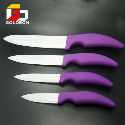 China Viable Purple Anti-Slip Rubber Handle Chef Knife Set Top Selling Products in Alibaba for sale