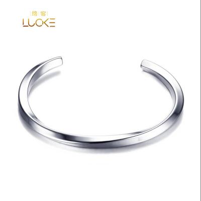 China CLASSIC Women and Men Stainless Steel Open Bangle Twisted Cuff Bangle Open Bangle for sale