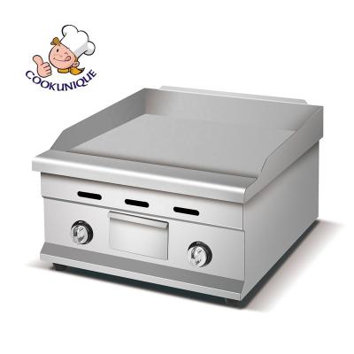 China Restaurant Cafe Hotel Club Counter Top Gas Griddle Full-plate Plate Fried Snack Food Fast Food Vendor Griddle French LPG Gas Made In China Brands for sale