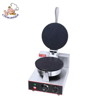 China Hot Selling Hot Selling Round Automatic Electric Waffle Cone Maker Single Plate Waffle Cone Maker for sale