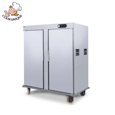 China High Quality Straight Stainless SS201 Mobile Buffet Food Warmer Carts With Two Doors for sale