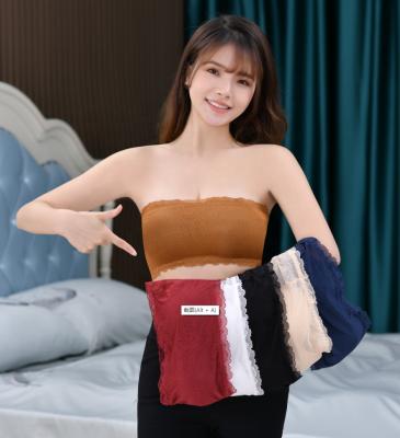 China Hot Selling QUICK DRY Women's One Piece Wrapped Chest Girl Removable Bandeau Bra Tank Top Bra Tank Strapless Top For Women for sale