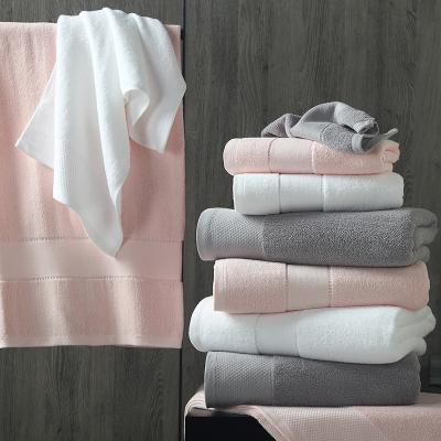 China Hotel Home Child Safe Towel Sets Soft Absorbent Skin Friendly Cotton Towel Bath Towel for sale