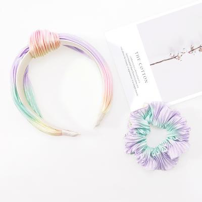 China Gradually Fashion Fading Drape Bowknot Hair Circle Adds Hair Band Combination Popular Hair Accessories for sale