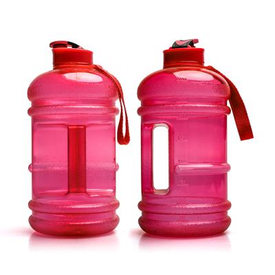 China Sustainable Sport 2.2L Water Bottle Large Capacity PETG Plastic Water Bottle GYM Custom Logo Color for sale