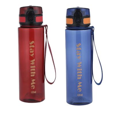 China Custom Logo 500ML BPA Viable Free Portable Plastic Clear Plastic Sports Water Bottle Cup for sale