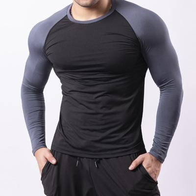 China 2021 new Anti-wrinkle fashion T-shirt for men's simple long sleeve T-shirt men's high quality polyester shirt men's wholesale price for sale