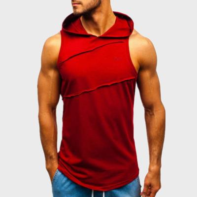 China Anti-pilling 2021 New Fashion Men Invest Cotton Sleeveless Boys Hoodies Loose Vest For Men Fitness Tops Cheap Cotton Gym Vest Men for sale