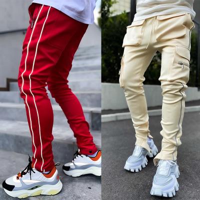 Κίνα Gulidd 2021 Top Rank Mens Breathable Stretch Sweatpants Solid Color GYM Pants Slim Jogger Reflect Running Jogging Pants Man προς πώληση