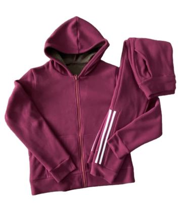 China Gulidd Logo Long Sleeve 2 Pcs Breathable Custom Hoodie Set Fleece Tracksuit Zipper Unisex Tracksuit For Women 2021 for sale