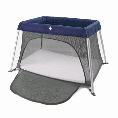 China European Standard EN716 Lightweight Baby Playpen Aluminum Legs Baby Travel Cradle Suitable For Outdoor Use Second Layer Is Optional for sale