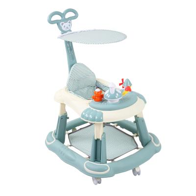 China Hot Sale Baby Walker Swivel Wheels Baby Walker Children Musical Toy Tray Walking Chair Toy Musical Tray Rocking Function for sale