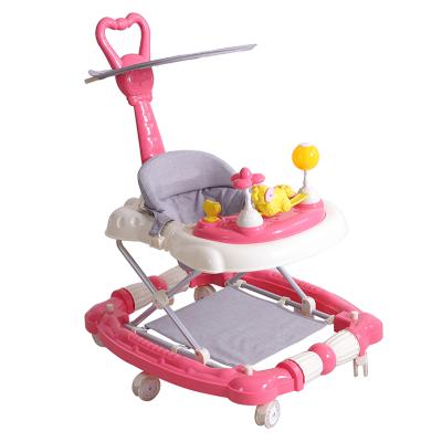 China Hot Selling Musical Toy Baby Walker Music Tray Turntable Kids Walker With Foot Mat And Rocking Function for sale